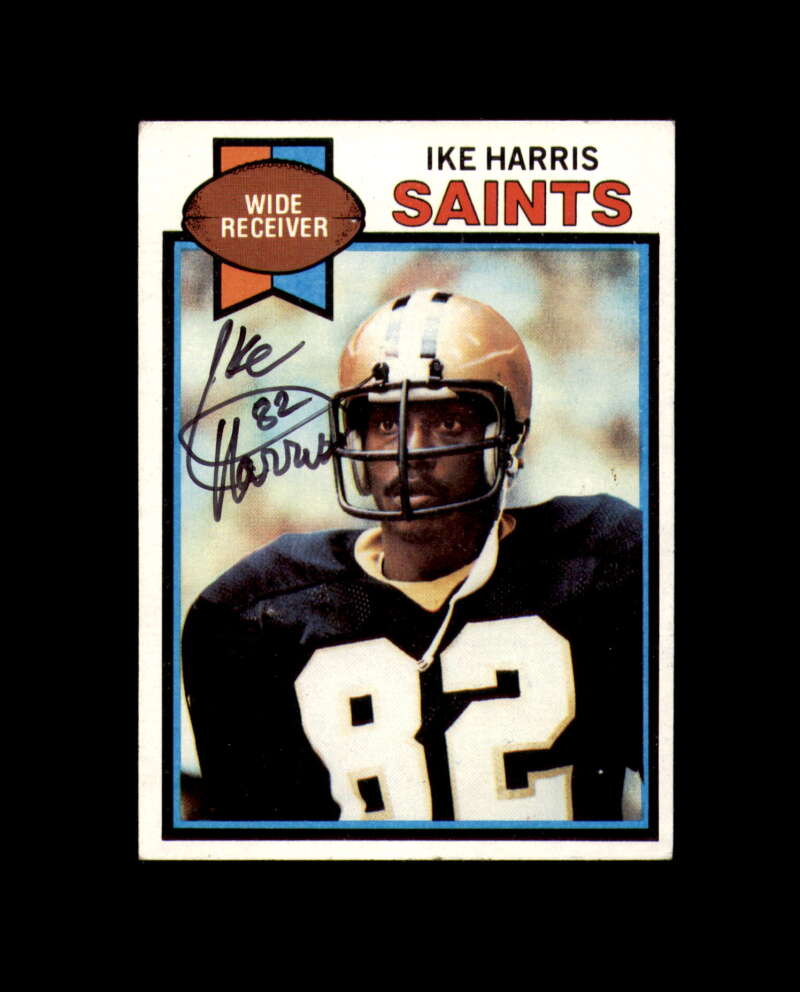Ike Harris Signed 1979 Topps New Orleans Saints Autograph