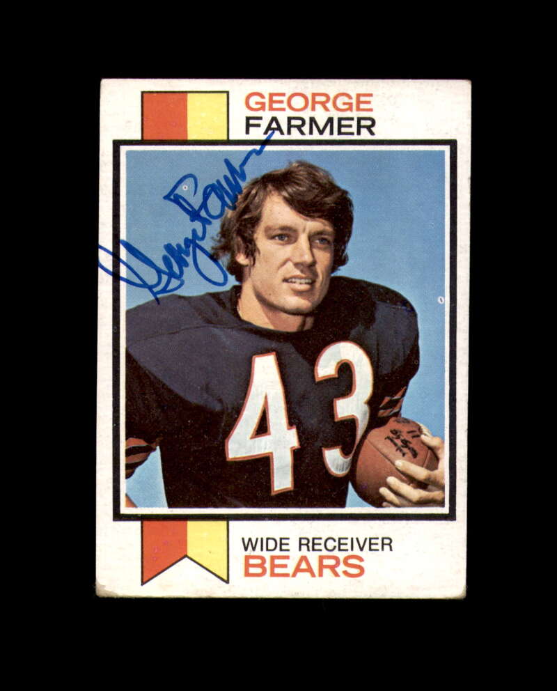 George Farmer Signed 1973 Topps Bears Autograph