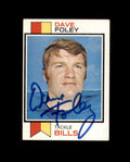 Dave Foley Signed 1973 Topps Buffalo Bills Autograph