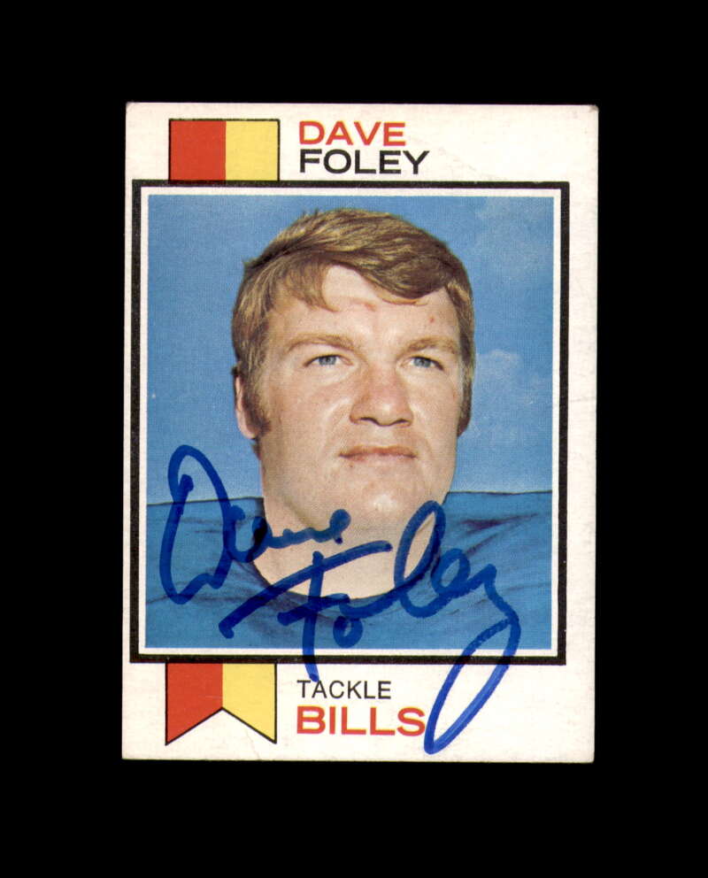 Dave Foley Signed 1973 Topps Buffalo Bills Autograph