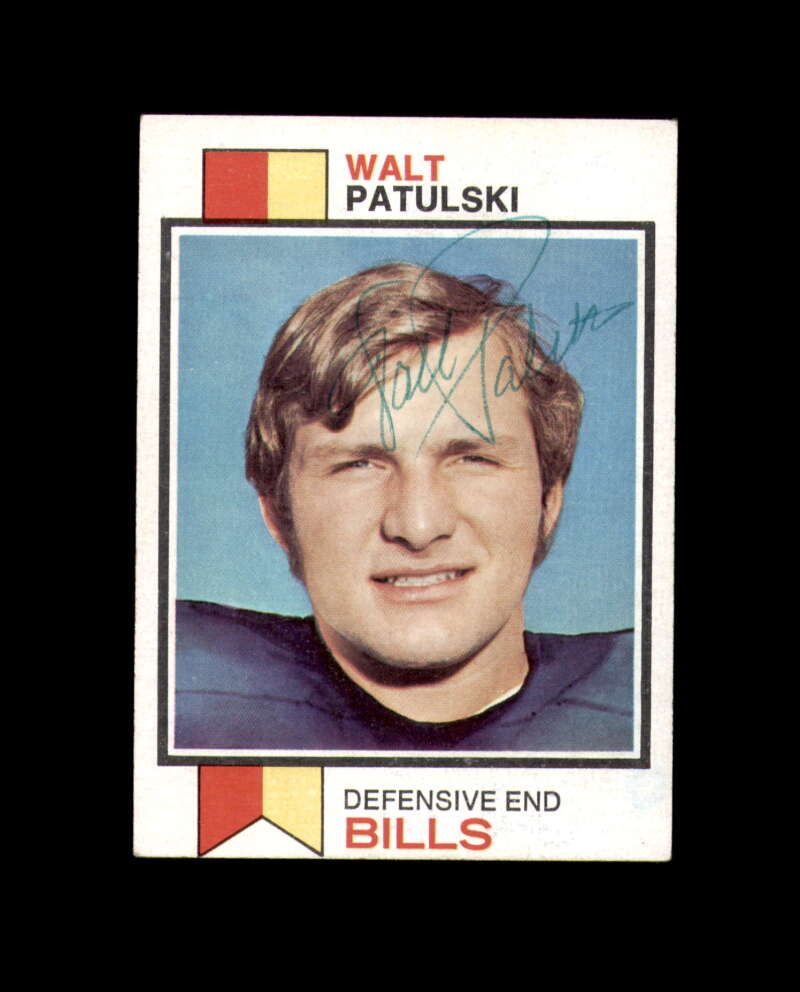 Walt Patulski Signed 1973 Topps Buffalo Bills Autograph
