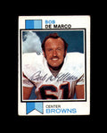 Bob De Marco Signed 1973 Topps Cleveland Browns Autograph