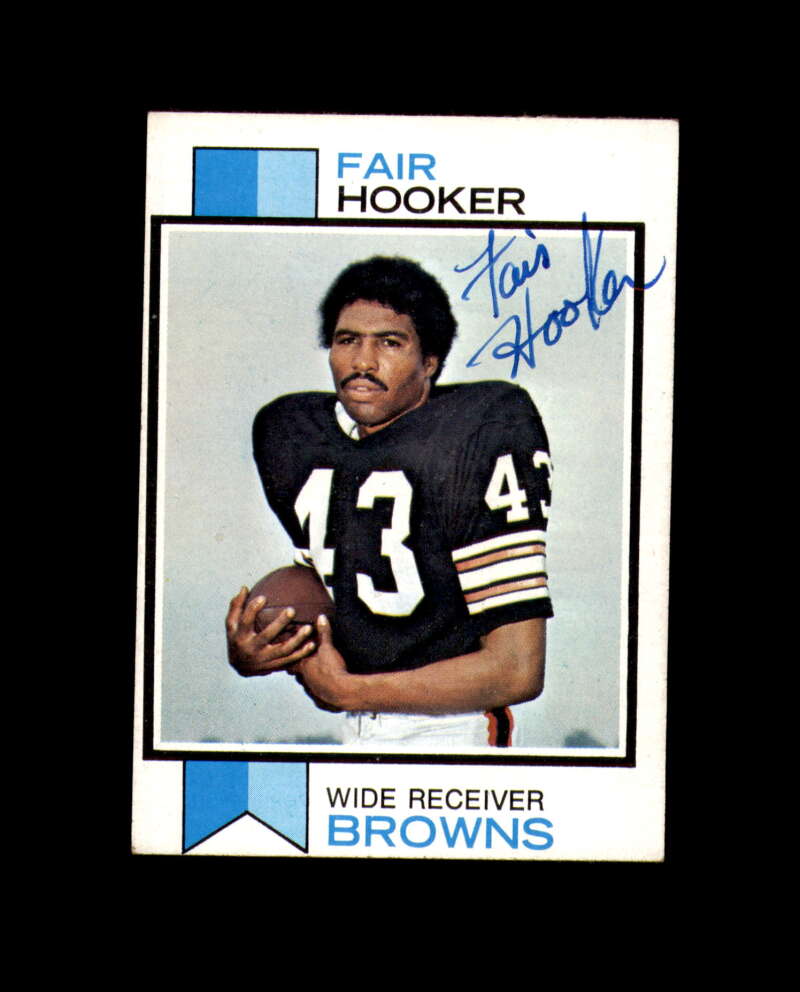 Fair Hooker Signed 1973 Topps Cleveland Browns Autograph