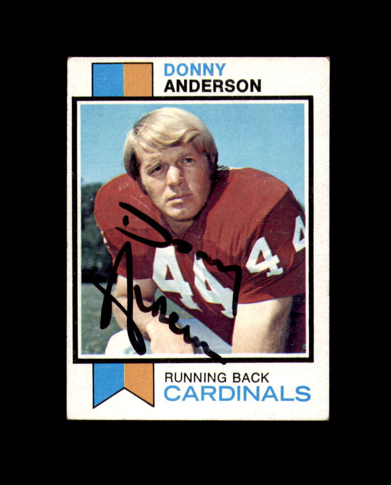 Donny Anderson Signed 1973 Topps St. Louis Cardinals Autograph