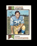 Dennis Partee Signed 1973 Topps San Diego Chargers Autograph