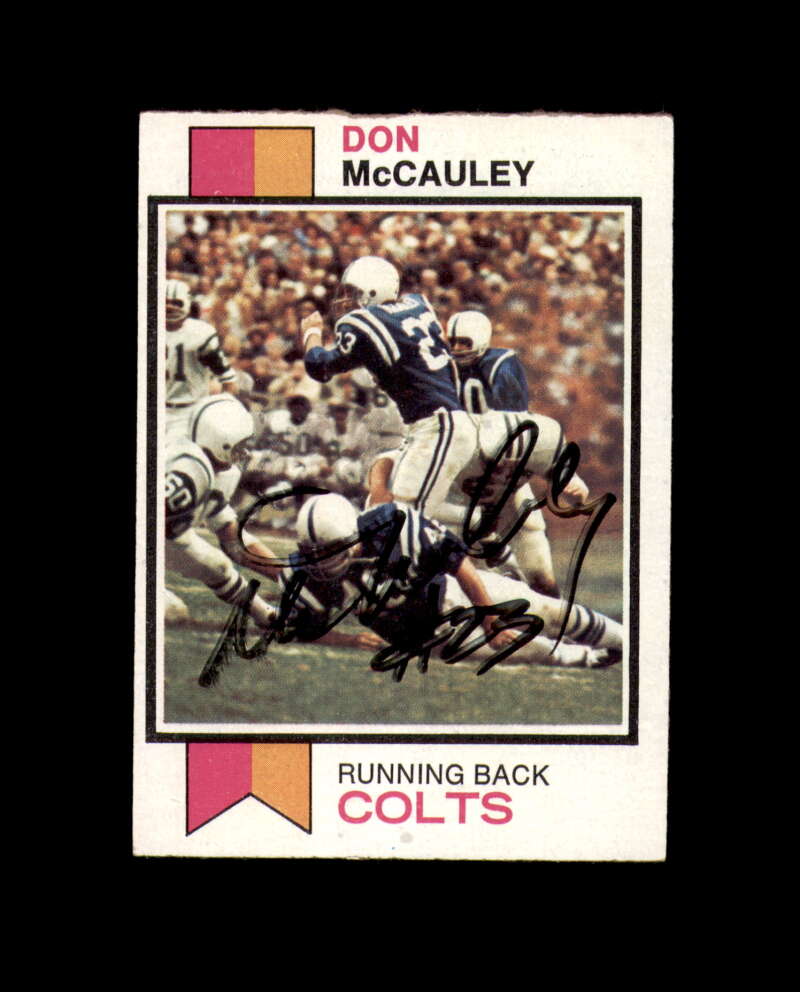 Don McCauley Signed 1973 Topps Baltimore Colts Autograph