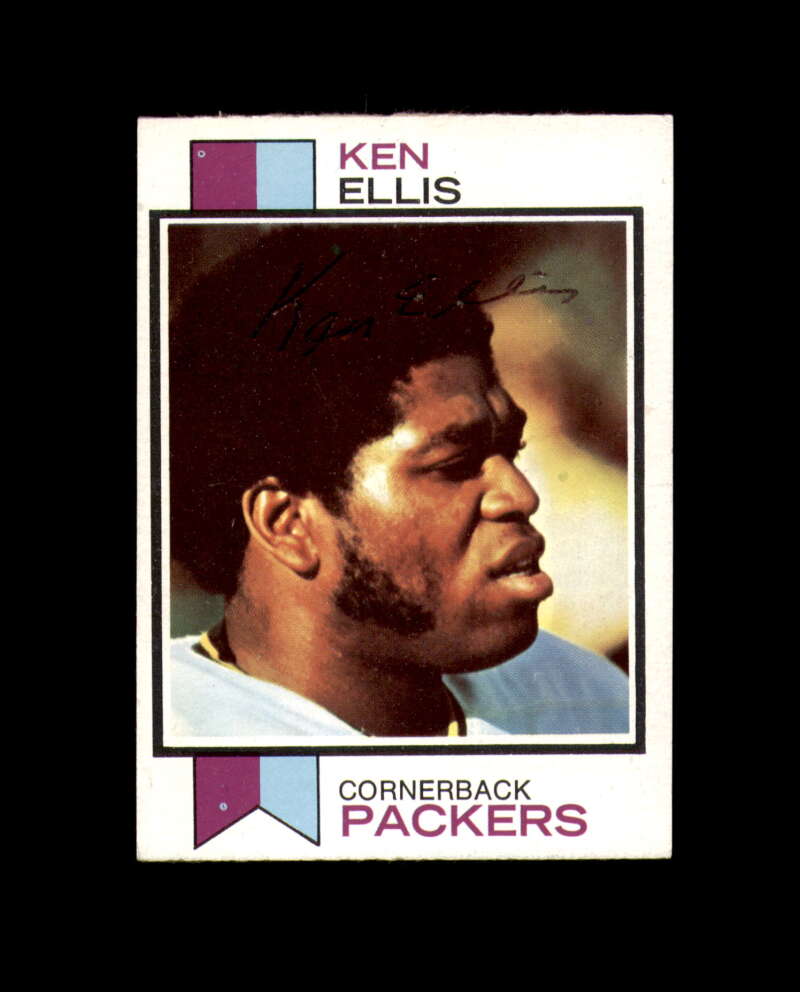 Ken Ellis Signed 1973 Topps Green Bay Packers Autograph