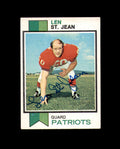 Len St. Jean Signed 1973 Topps New England Patriots Autograph