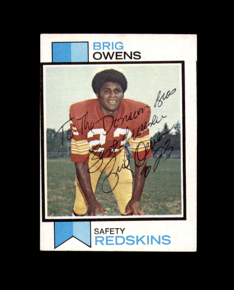 Brig Owens Signed 1973 Topps Washington Autograph