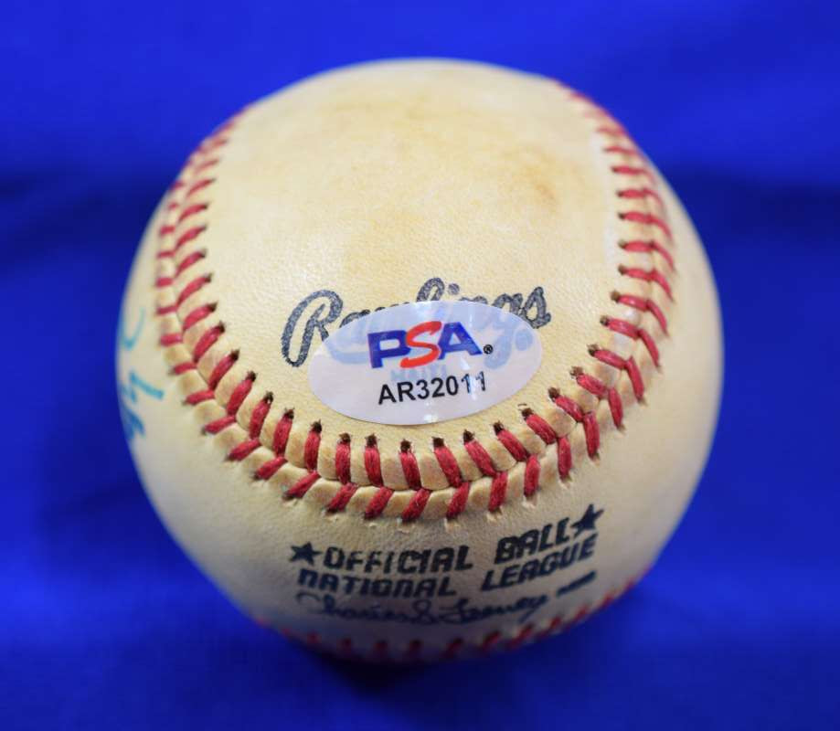 Stan Musial Brooks Robinson PSA DNA Autograph National League Feeney Signed Baseball ONL