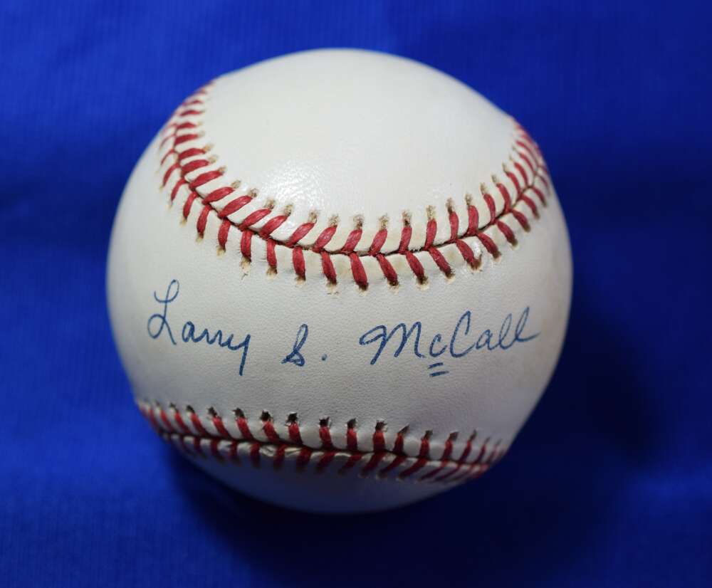 Larry McCall PSA DNA Autograph American League Signed Baseball OAL Umpire