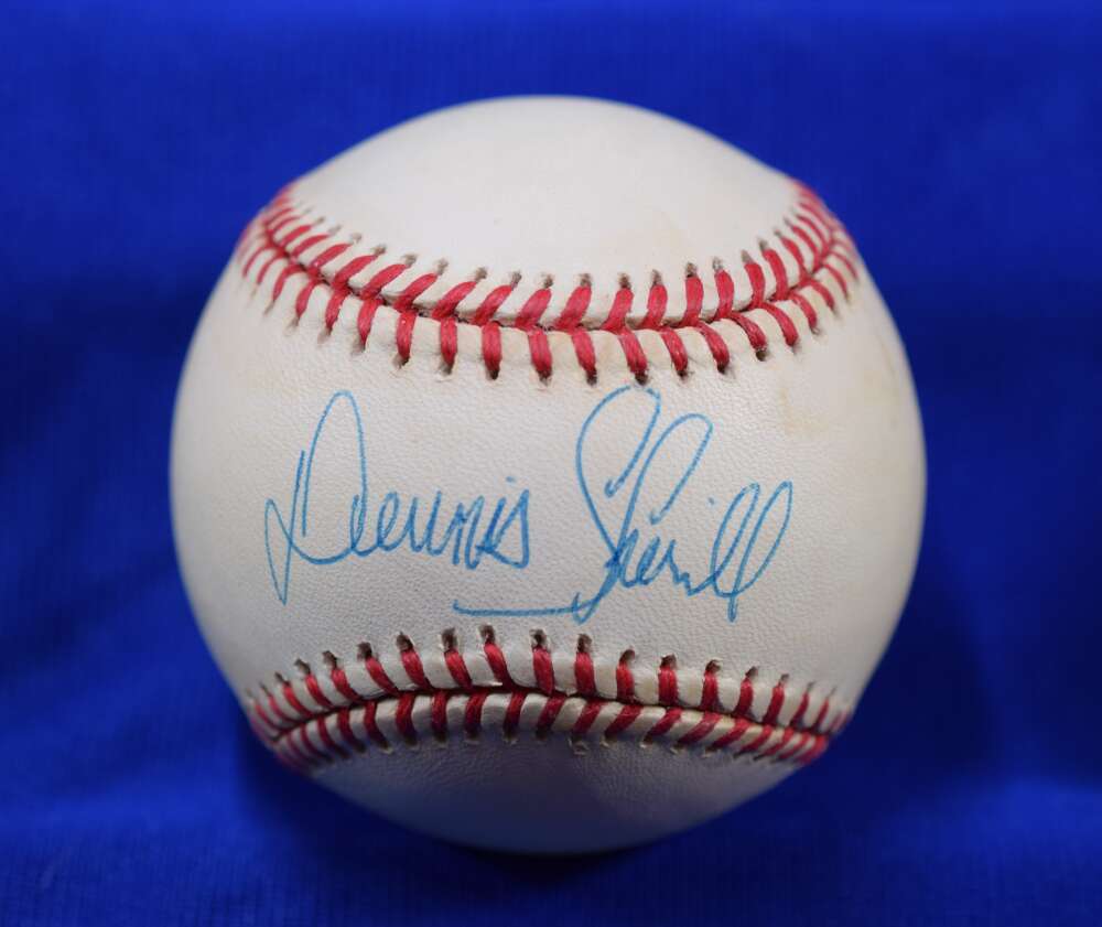 Dennis Sherrill PSA DNA Auto American League Signed Baseball OAL 1977 Yankees