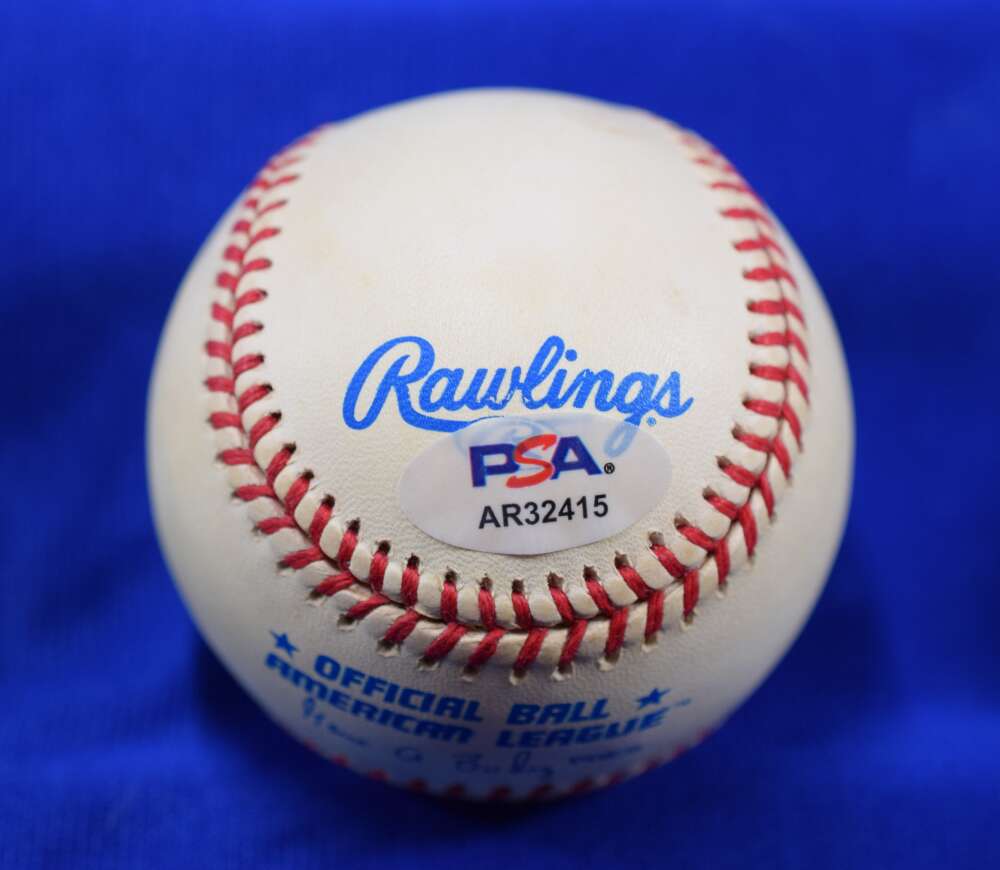 Dennis Sherrill PSA DNA Auto American League Signed Baseball OAL 1977 Yankees