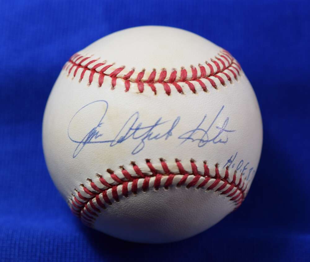 Jim Catfish Hunter PSA DNA Autograph American League Signed Baseball OAL HOF 87