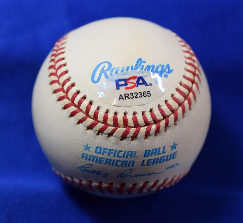 Jim Catfish Hunter PSA DNA Autograph American League Signed Baseball OAL HOF 87
