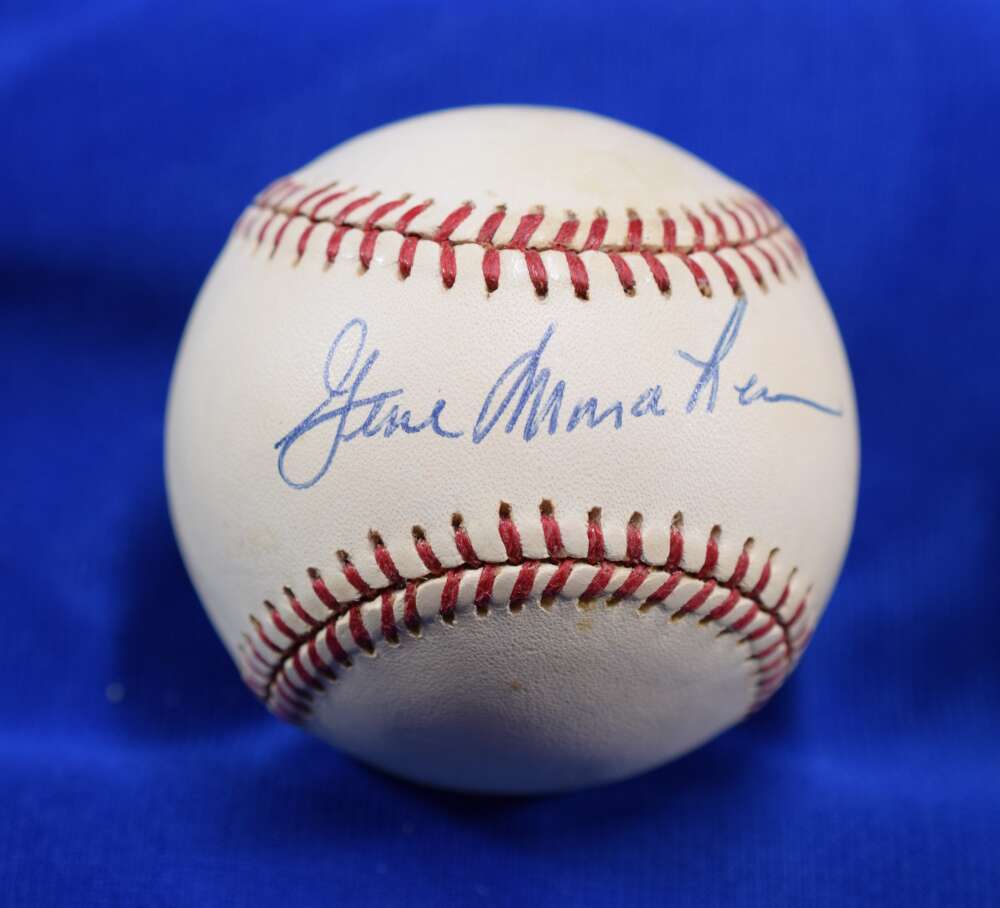 Gene Monahan PSA DNA Auto American League Signed Baseball OAL Yankees Trainer