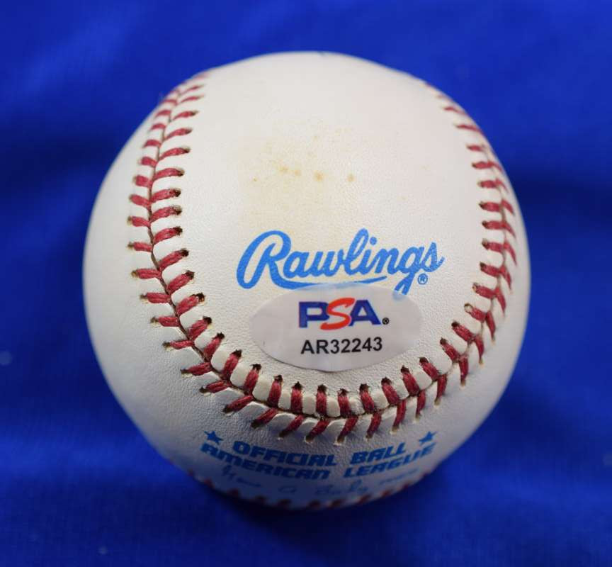 Gene Monahan PSA DNA Auto American League Signed Baseball OAL Yankees Trainer