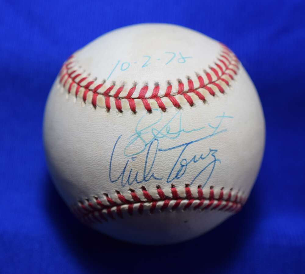 Bucky Dent Mike Torrez PSA DNA Autograph American League Signed Baseball OAL