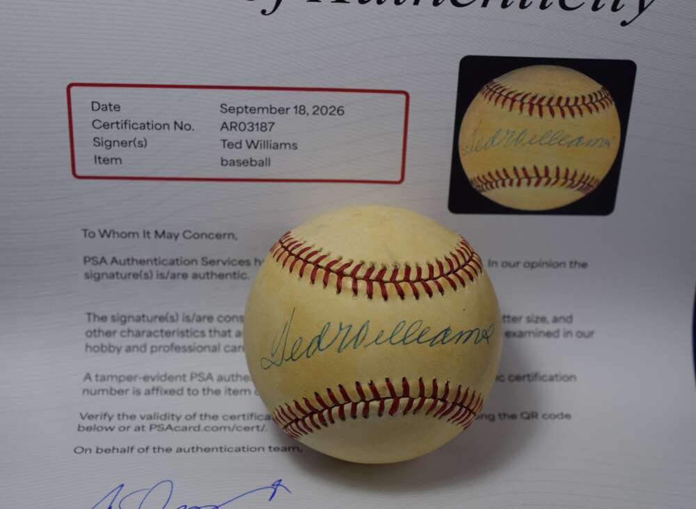 Ted Williams PSA DNA Loa Autograph American League Signed Baseball OAL