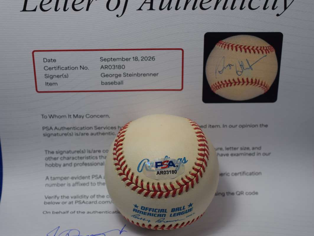 George Steinbrenner PSA DNA Loa Autograph American League Signed Baseball OAL