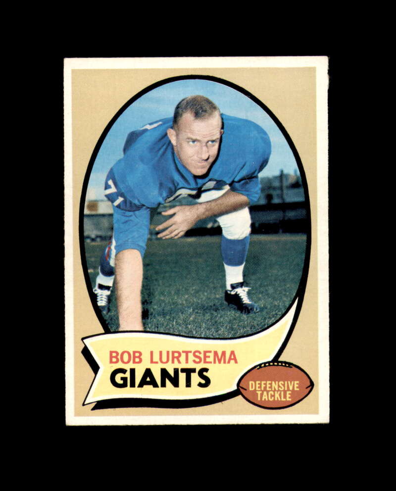 Bob Lurtsema Signed 1970 Topps New York Giants Autograph
