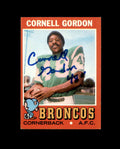 Cornell Gordon Signed 1971 Topps Denver Broncos Autograph