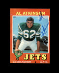 Al Atkinson Signed 1971 Topps New York Jets Autograph