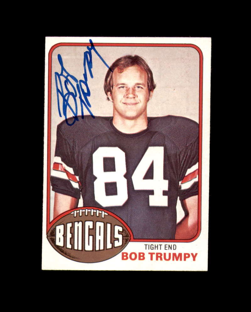 Bob Trumpy Signed 1976 Topps Cincinnati Bengals Autograph