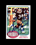 Greg Pruitt Signed 1976 Topps Cleveland Browns Autograph