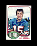 Earl Morrall Signed 1976 Topps Miami Dolphins Autograph