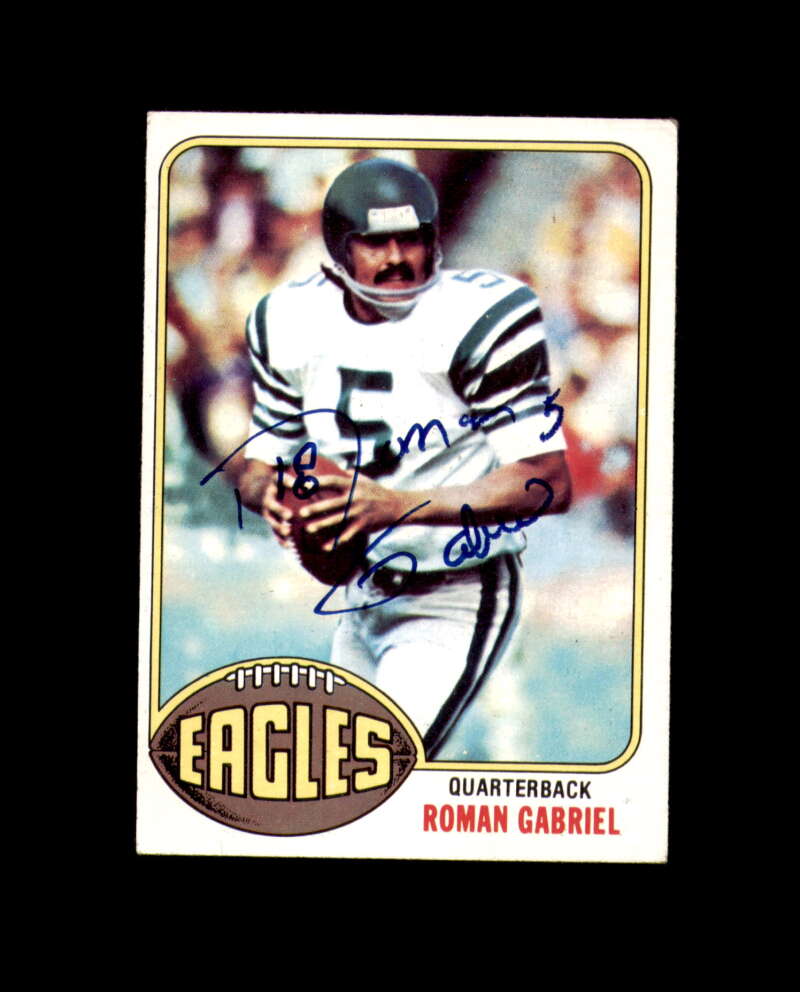 Roman Gabriel Signed 1976 Topps Philadelphia Eagles Autograph