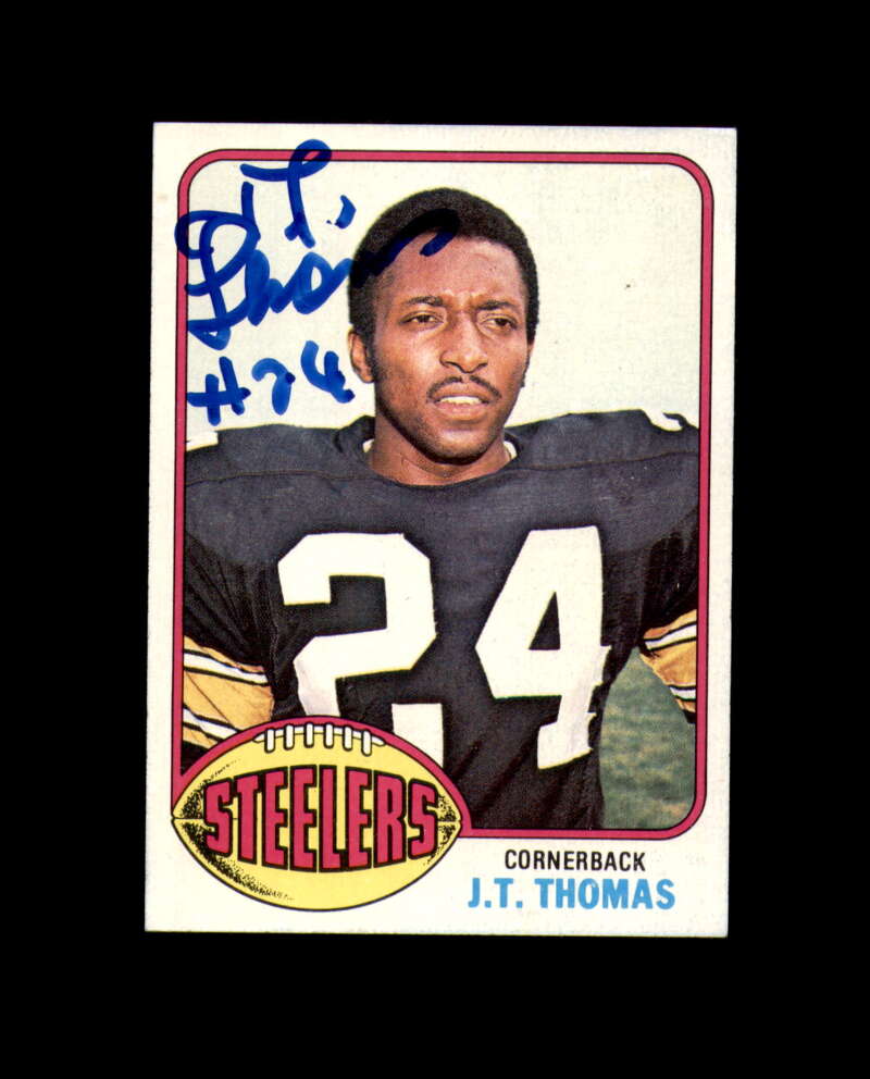 J.T. Thomas Signed 1976 Topps Steelers Autograph
