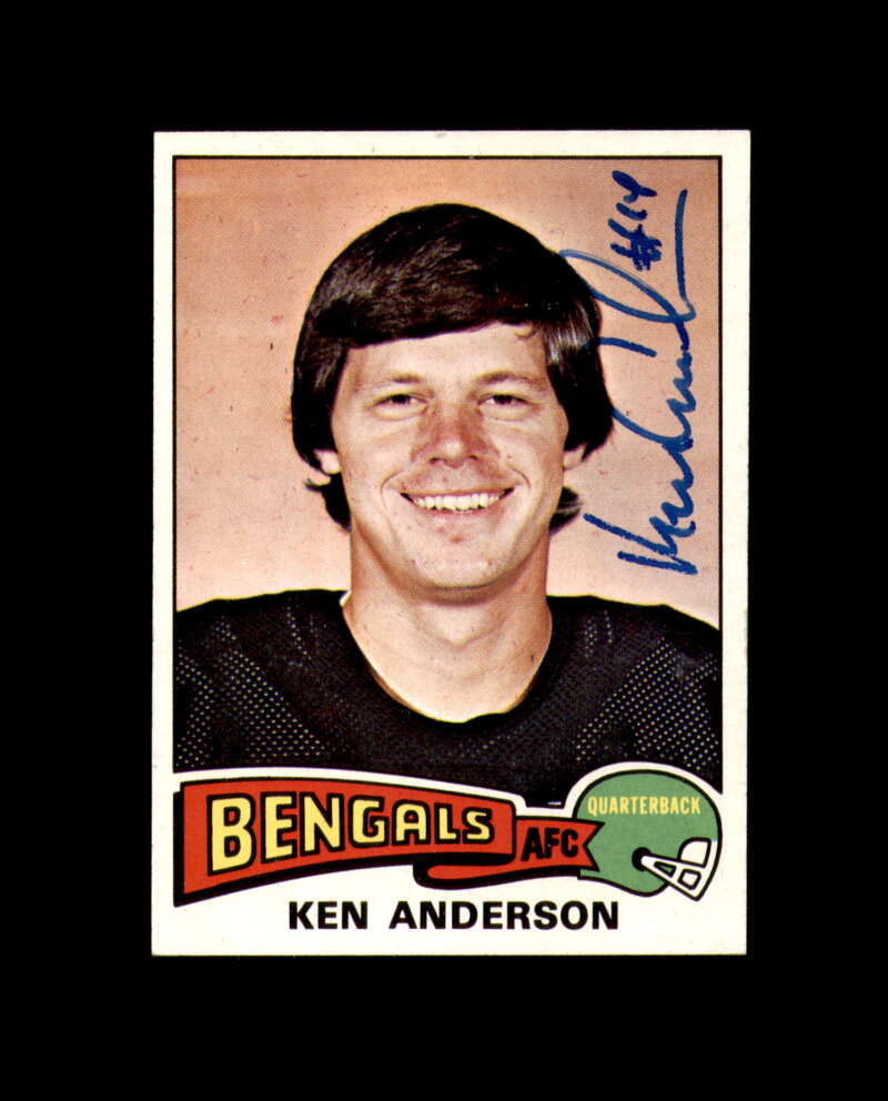 Ken Anderson Signed 1975 Topps Cincinnati Bengals Autograph