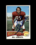 Bill Lenkaitis Signed 1975 Topps New England Patriots Autograph