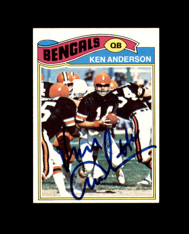 Ken Anderson Signed 1977 Topps Cincinnati Bengals Autograph