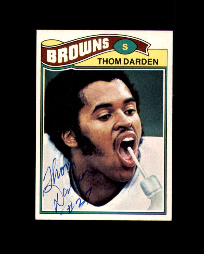 Thom Darden Signed 1977 Topps Cleveland Browns Autograph