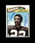 Clarence Scott Signed 1977 Topps Cleveland Browns Autograph
