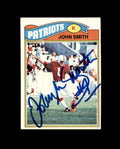 John Smith Signed 1977 Topps New England Patriots Autograph