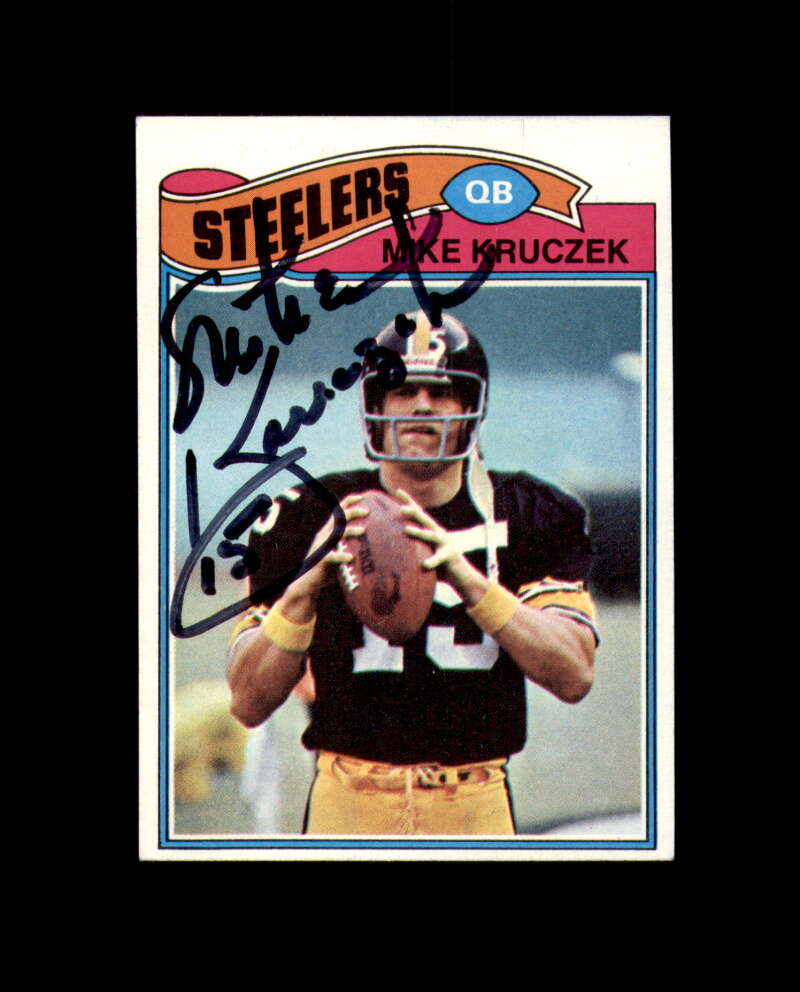 Mike Kruczek Signed 1977 Topps Steelers Autograph