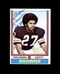 Tom Darden Signed 1974 Topps Cleveland Browns Autograph