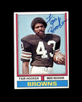 Fair Hooker Signed 1974 Topps Cleveland Browns Autograph