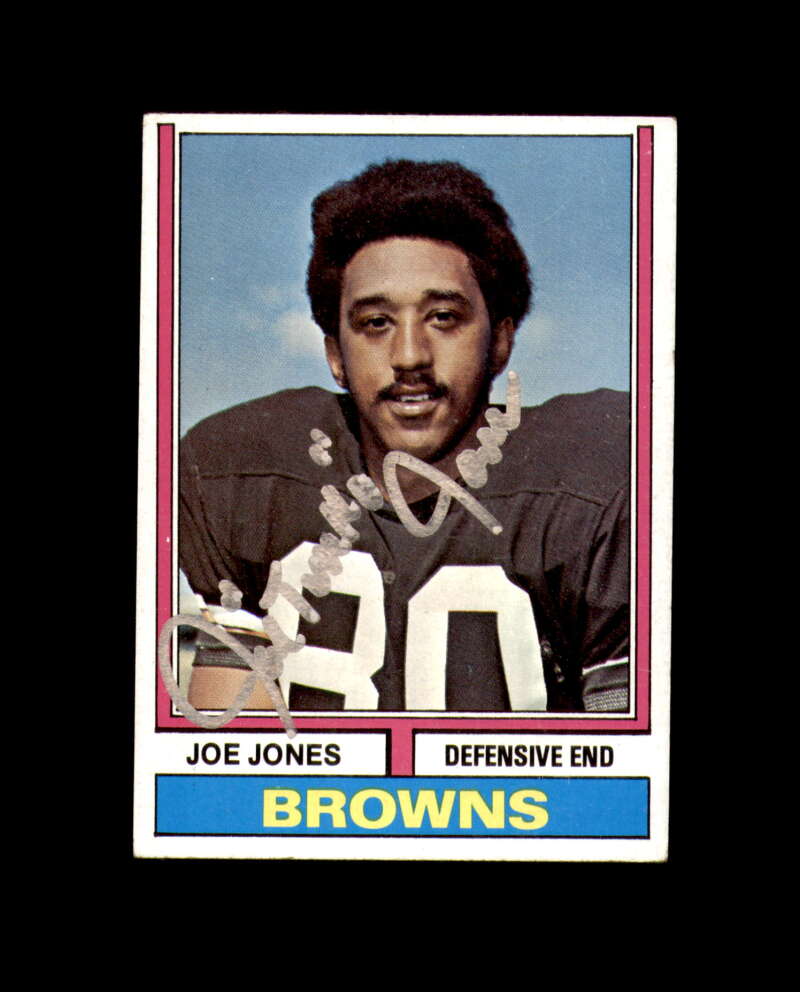 Joe Jones Signed 1974 Topps Cleveland Browns Autograph