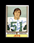 Ralph Baker Signed 1974 Topps New York Jets Autograph