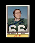 Randy Rasmussen Signed 1974 Topps New York Jets Autograph