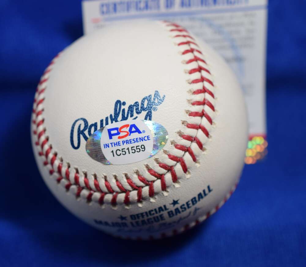 Pedro Martinez PSA DNA Auto Major League Signed Baseball Whos Your Daddy