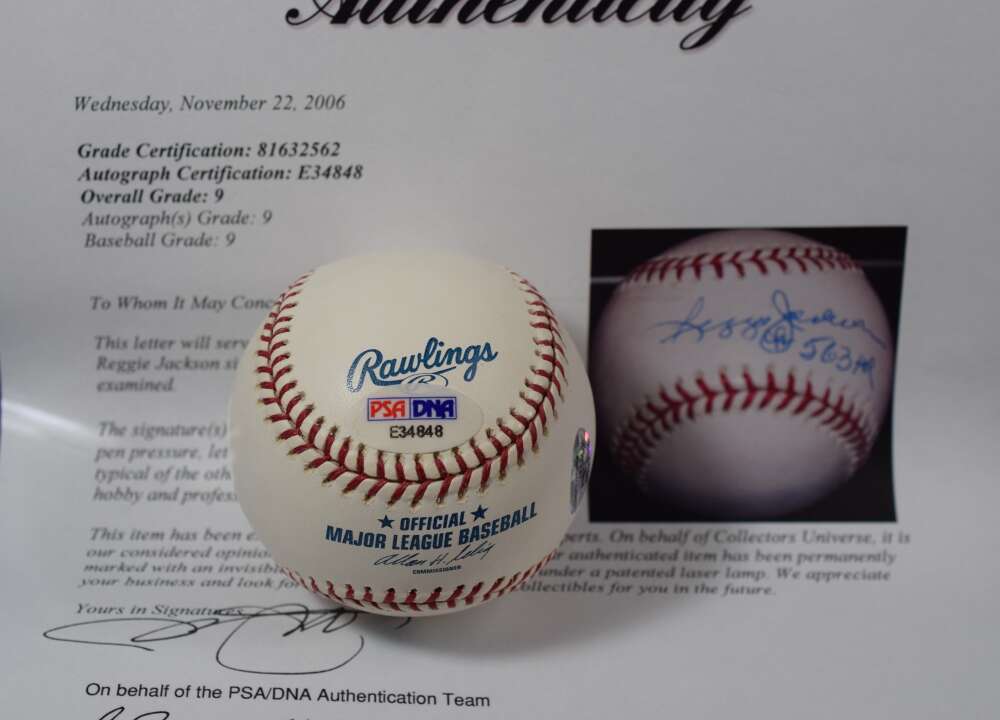 Reggie Jackson Mint 9 PSA DNA Autograph Major League Signed Baseball