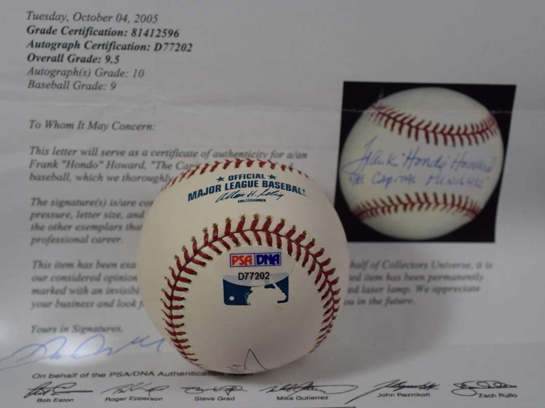 Frank Hondo Howard Gem Mint 10 PSA DNA Auto Major League Signed Baseball