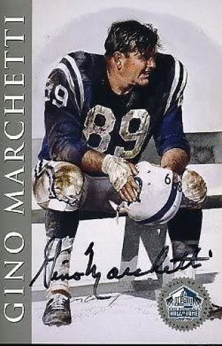 Gino Marchetti Signed Jsa 1998 Hof Signature Series Authentic