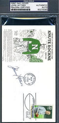 Johnny Lattner Heisman Signed Psa/dna 1988 Fdc Autograph