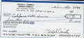 Dolph Camilli Signed Jsa Cert Sticker Personal Check Authentic Autograph